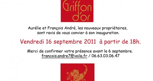 INVITATION Hotel Le Griffon d'Or